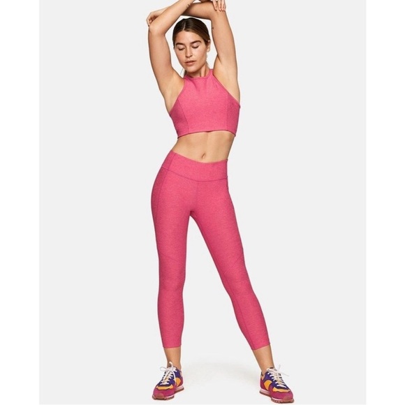 NWT, Outdoor Voices 3/4 Warmup Leggings in Flamingo Pink, Size Small - Picture 12 of 12